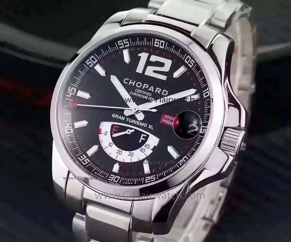 Replica Chopard GT XL Black Dial Watch Power Reserve